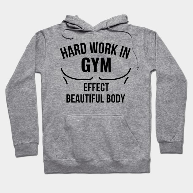 Gym quote Hoodie by Cute Tees Kawaii